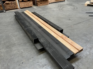 Divers zwart en blank Douglas hout